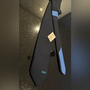 Italo Ferretti elegant custom tie, dark blue, handmade of most precious silk